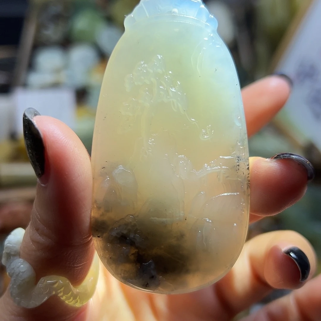 未镶嵌岫玉颈饰岫玉山水