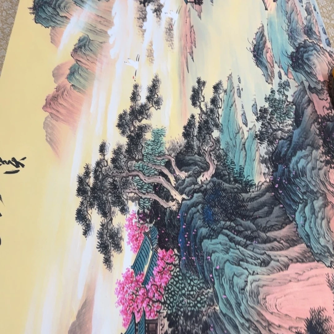 用***5国画QC原创横山水作品！带证书！限购一单