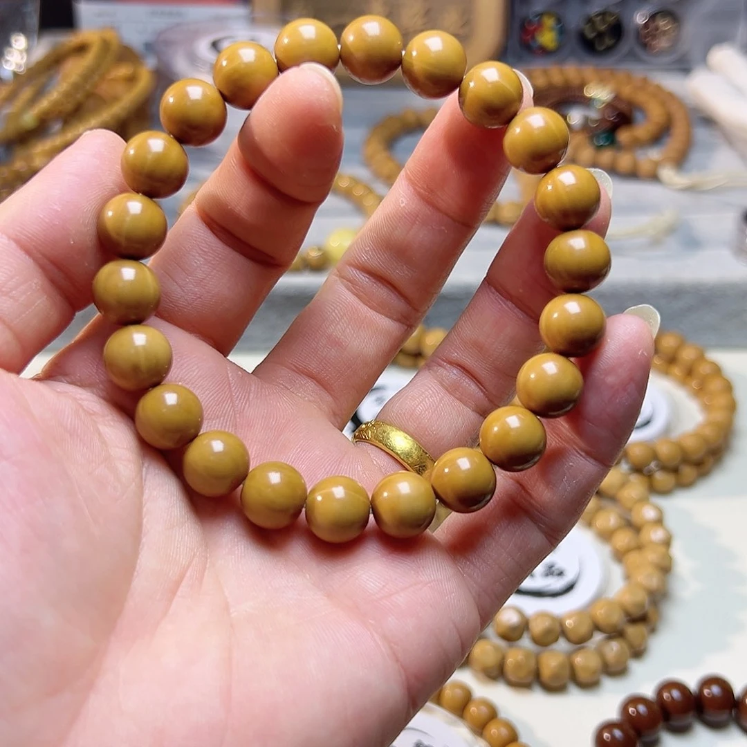 猴头核桃手串楊*拽正圆光珠福利手串