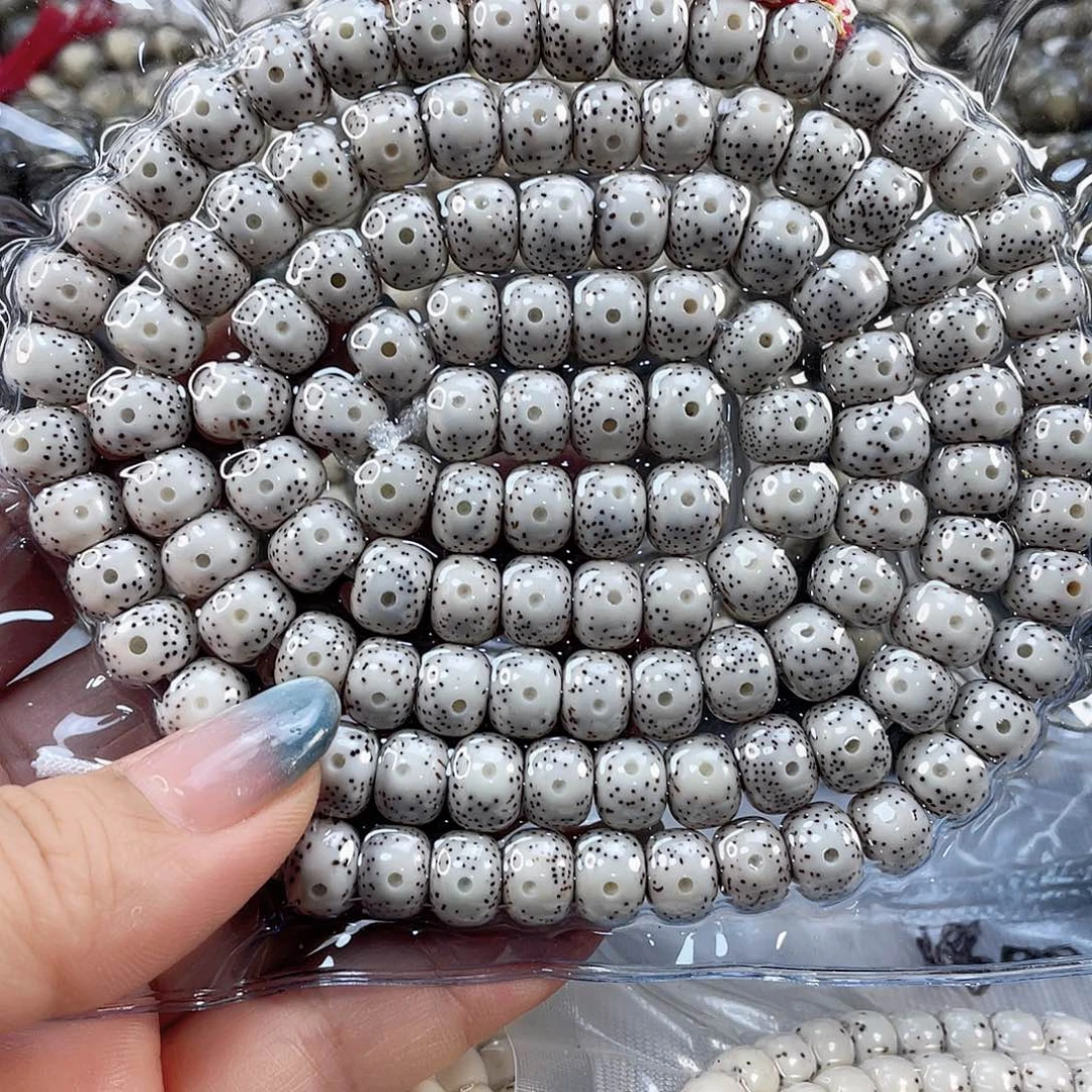 *****星月菩提吊坠脱脂月留白藏式桶珠尺寸10