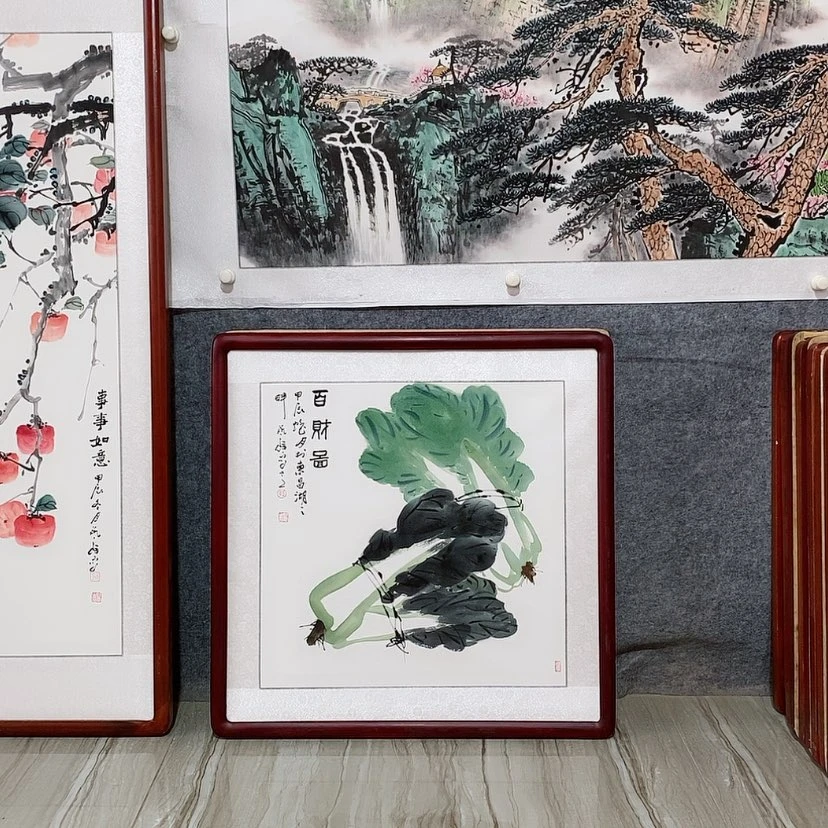 【闪购商品】国画书画作品带框65×65厘米