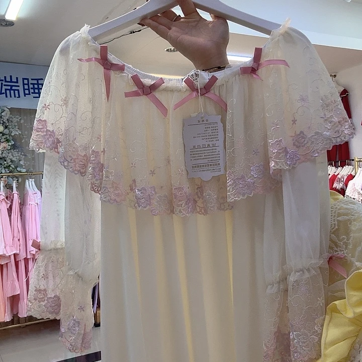 三醋酯纤维宫廷款睡裙