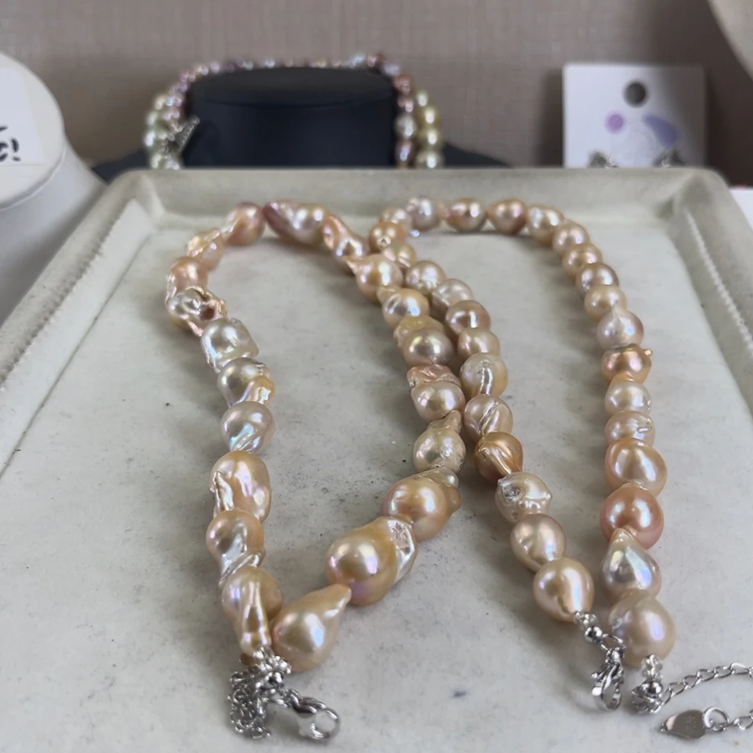 淡水珍珠未镶嵌项链【纯恬】多样性发货