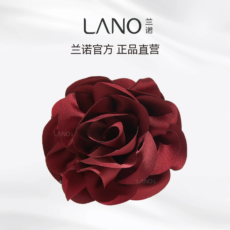 兰诺气质新年氛围感玫瑰花抓夹高级感盘发后脑勺鲨鱼夹