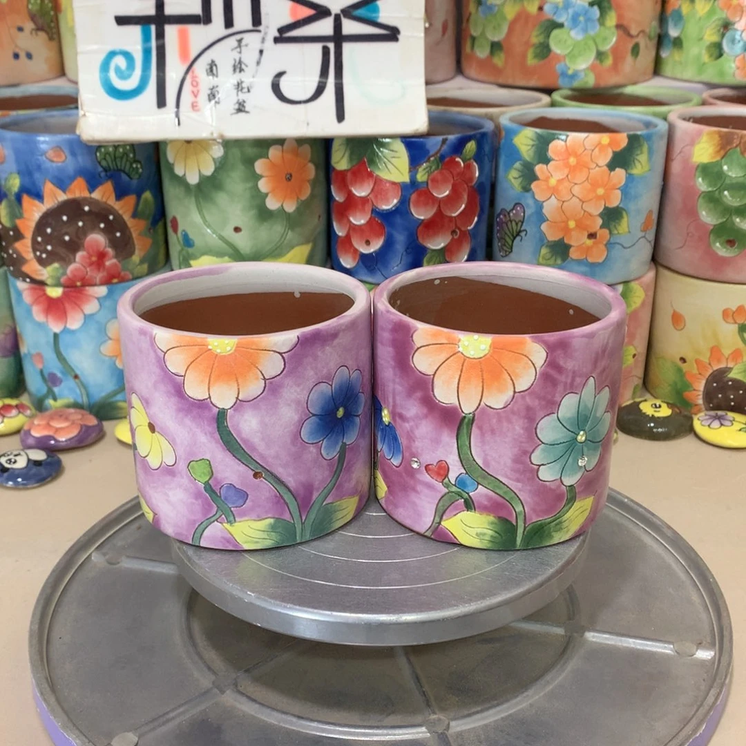 福利花盆，手绘花盆