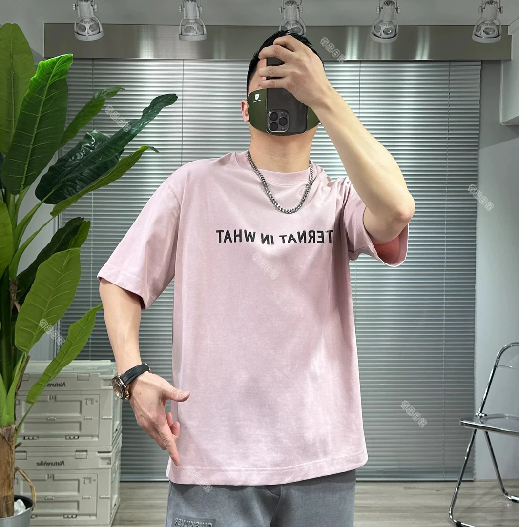 2025迷彩新款时尚圆领潮牌男士简约短袖T恤字母印花T打底衫上衣男