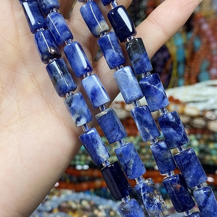 玛瑙/玉髓未镶嵌珠宝半成品天然蓝纹卡7*12mm