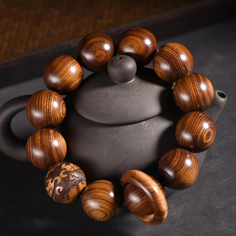 非洲黄花梨卡20mm男款跑环手串创意佛珠念珠