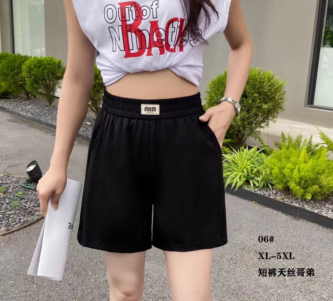 06#四分网红短裤女夏季薄款外穿裤子黑色百搭显瘦（后无假口袋