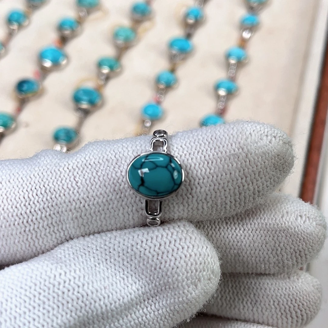 绿松石银S925镶嵌挂件