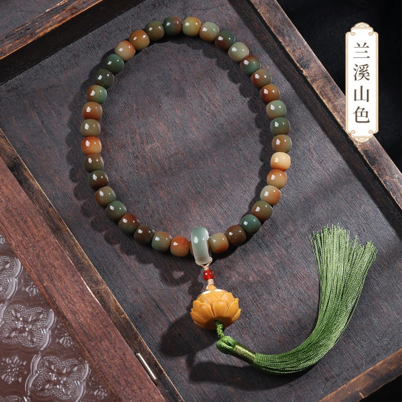 炭烧菩提【敦煌双圈】问天气质款手戴脖戴车挂国风手链佩戴盘玩送礼