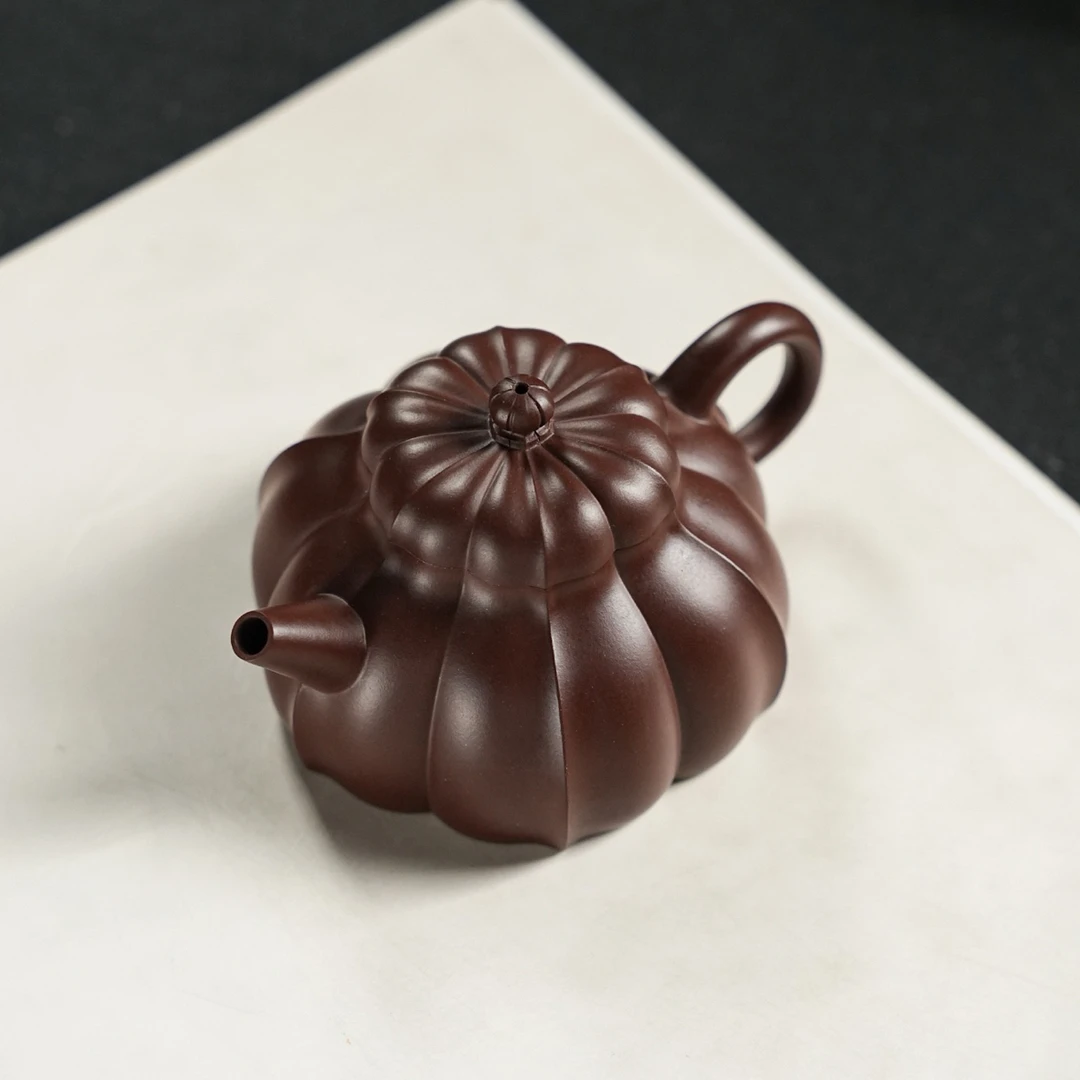 紫砂壶老紫泥宝菱180cc