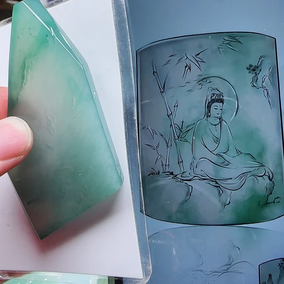 定制翡翠未镶嵌缅甸天然A货翡翠含老师工艺
