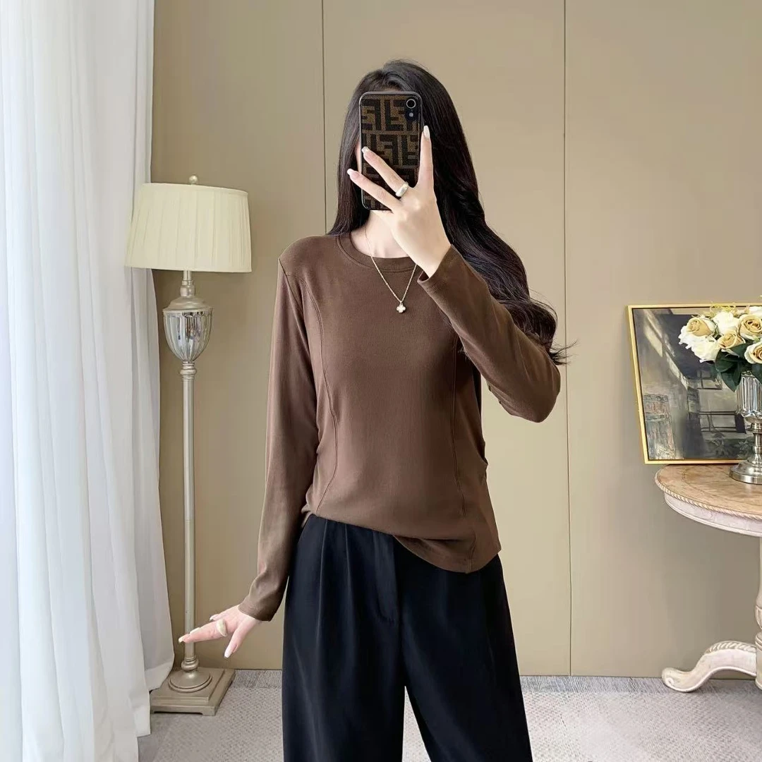 小蛮腰打底衫  超百搭磨毛打底~3763