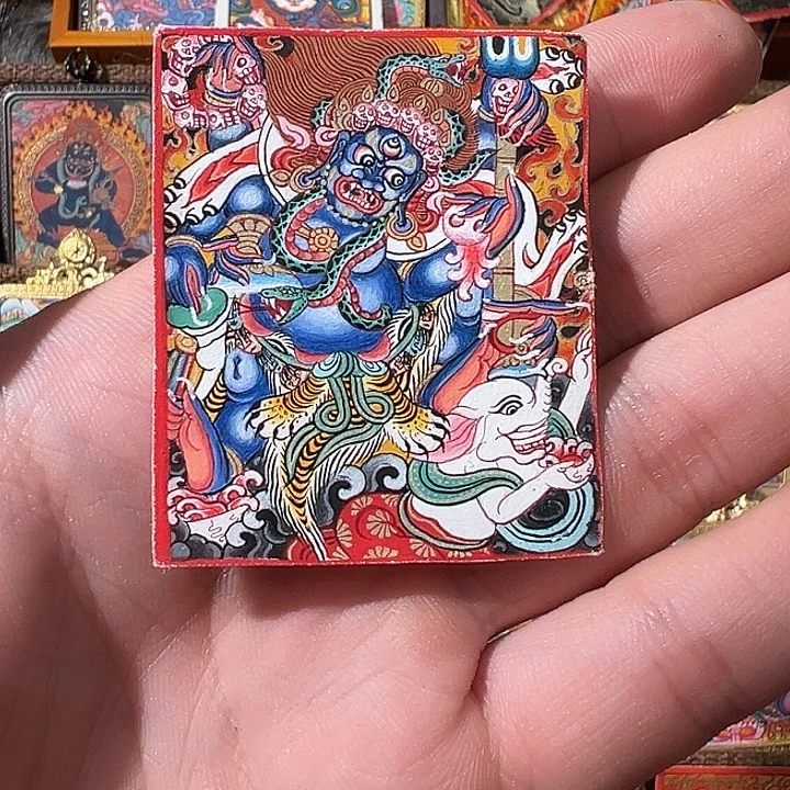 柒****吊坠 纯手大黑天唐卡