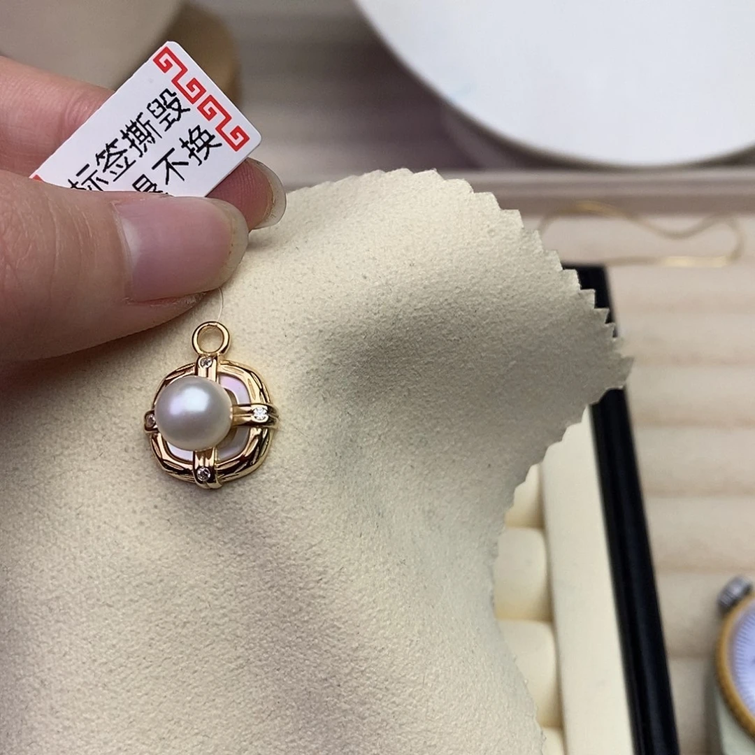 海水珍珠颈饰银S925镶嵌