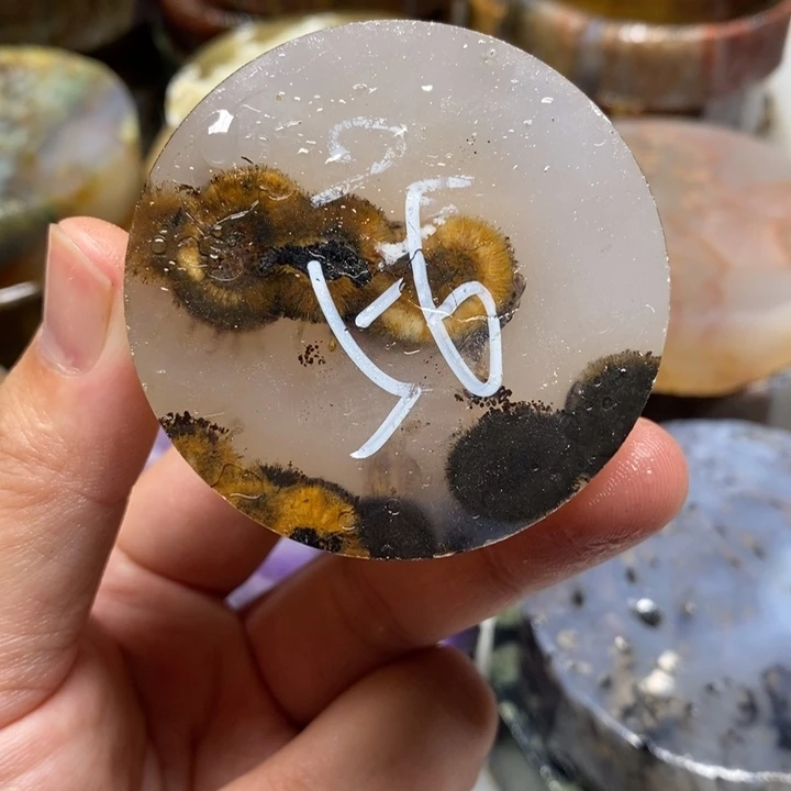 极***光定制玛瑙一个圆牌