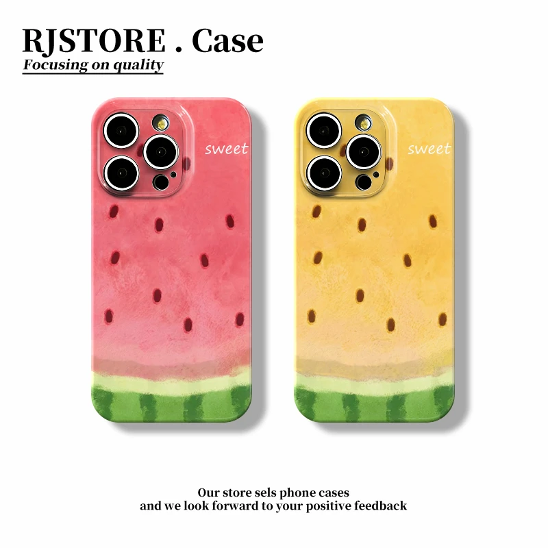 Lucky夏日水彩西瓜适用iphone1615菲林手机壳华为vivo小米oppo套