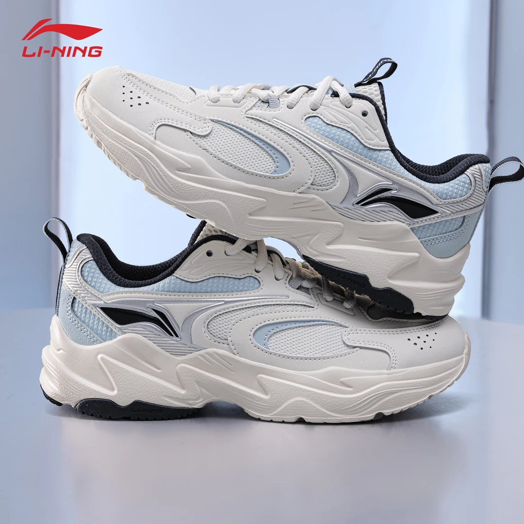 李宁女款老爹鞋秋冬透气网面休闲鞋厚底百搭旅游鞋官方正品运动鞋