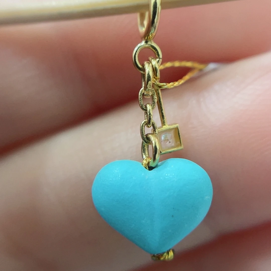 18K金镶嵌绿松石珠宝奇石