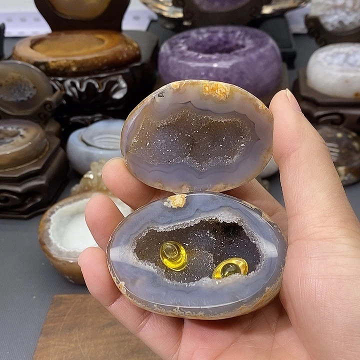 未镶嵌摆件紫晶聚宝盆