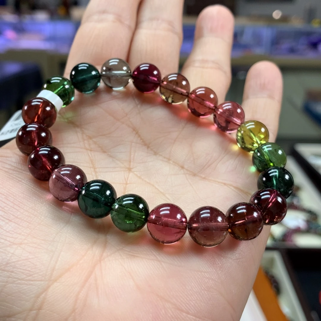 碧玺手链未镶嵌9.8毫米左右