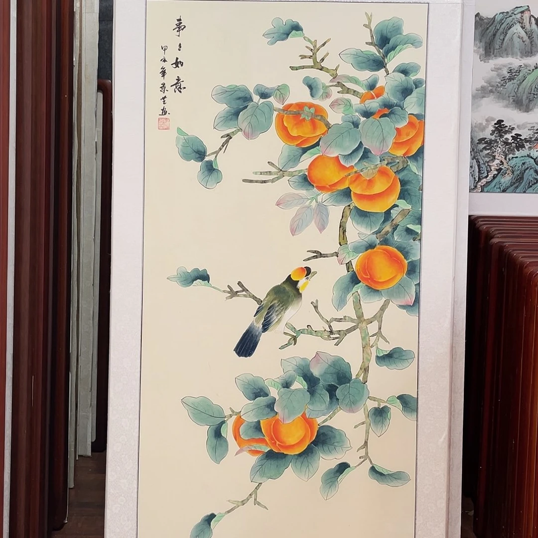 国画带框尺寸63*123厘米