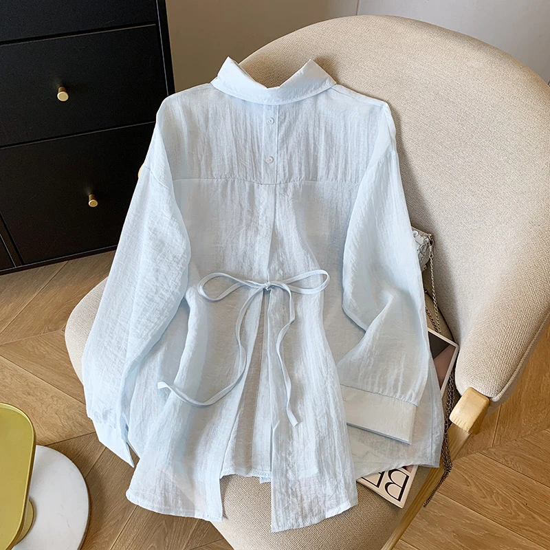 棉麻外套防晒衬衫女2025夏季新款垂感外搭上衣高级感亚麻衬衣