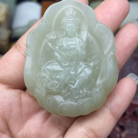 和田玉未镶嵌颈饰48