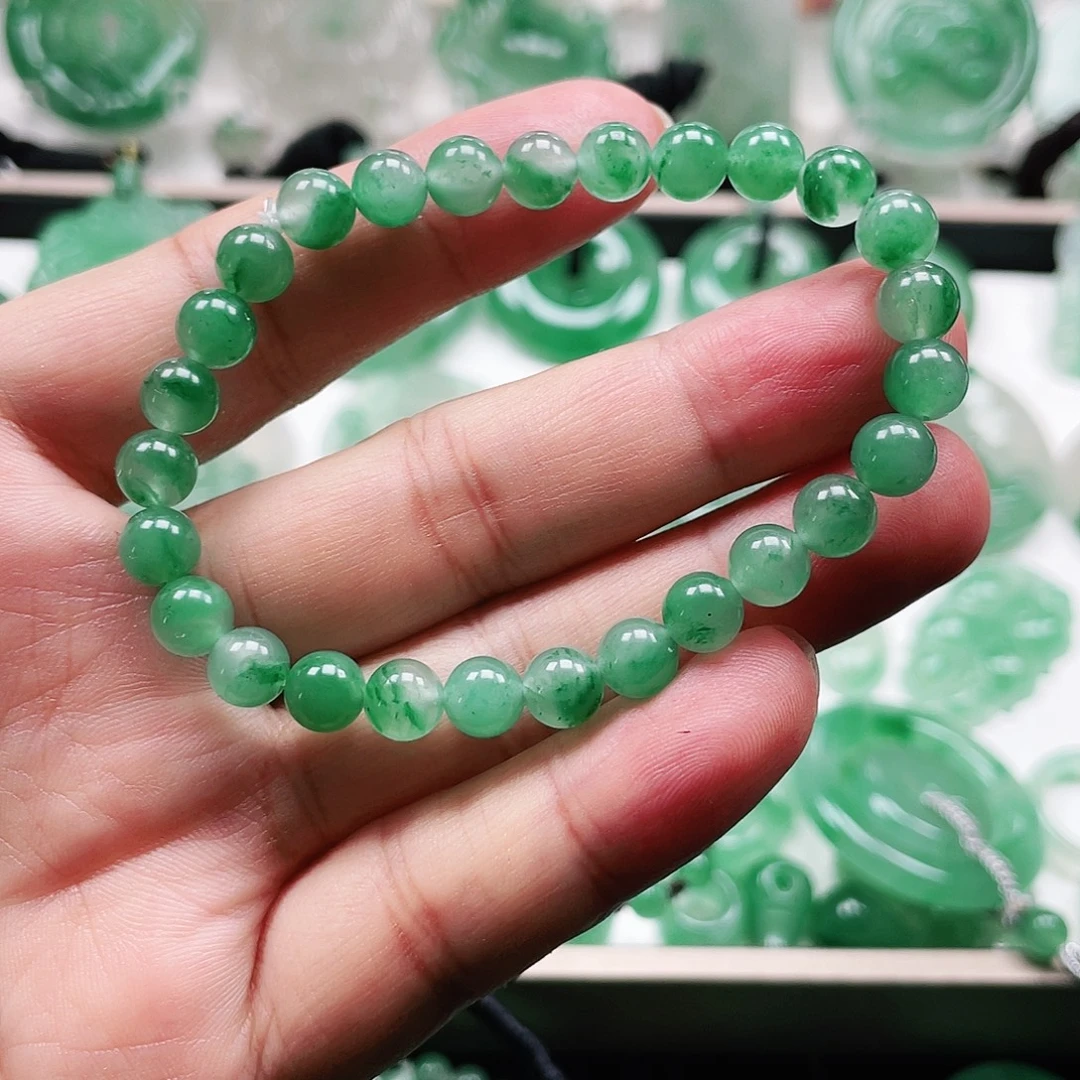 石英质玉（非洲翠）未镶嵌手链