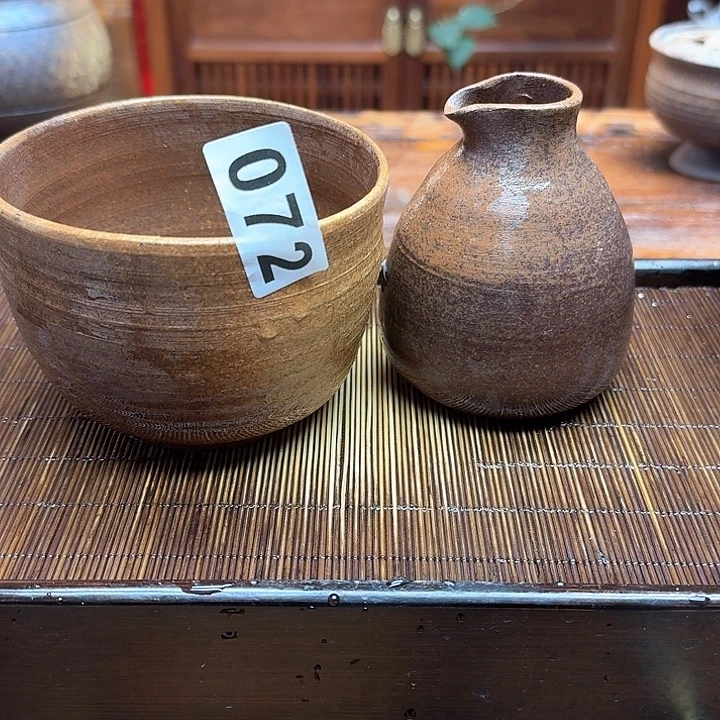 纯手工制作粗陶茶具
