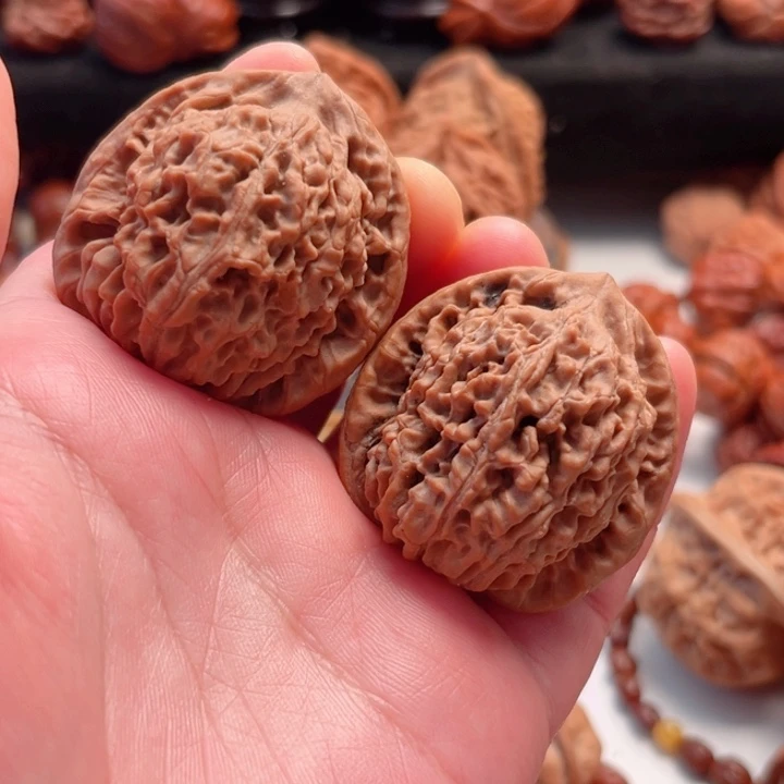 文玩核桃把件39.5尺寸野生花魁狮子头