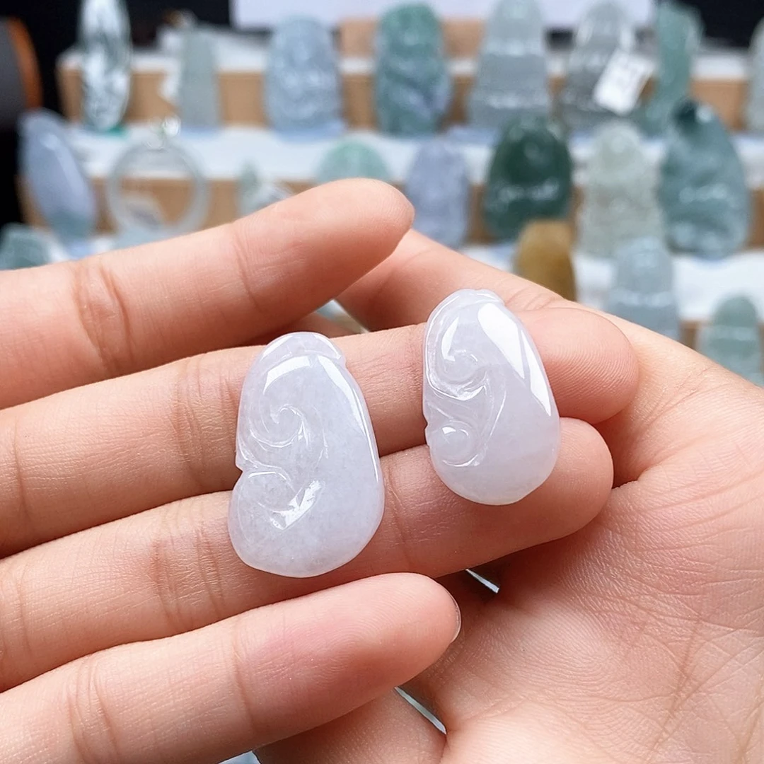 翡翠未镶嵌吊坠(不含链)127如意一对