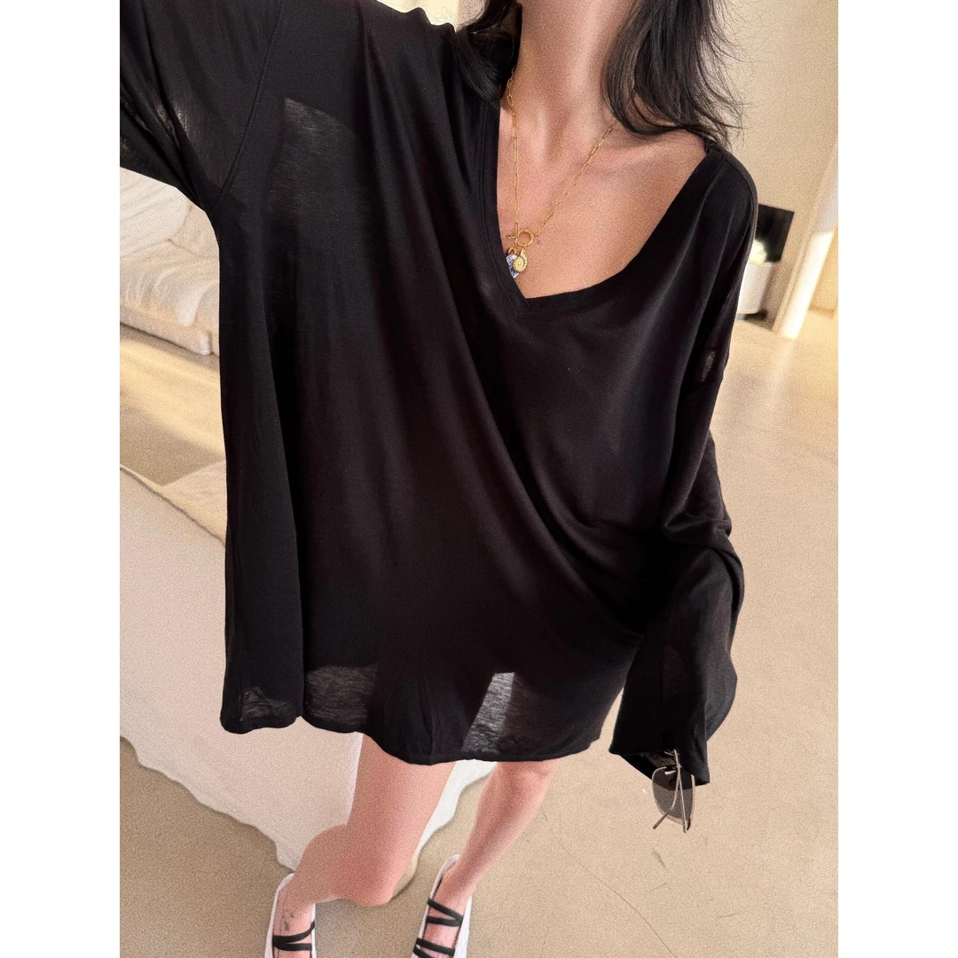 ins针织罩衫慵懒风可外穿睡衣女春夏秋季2025新款大码家居服上衣