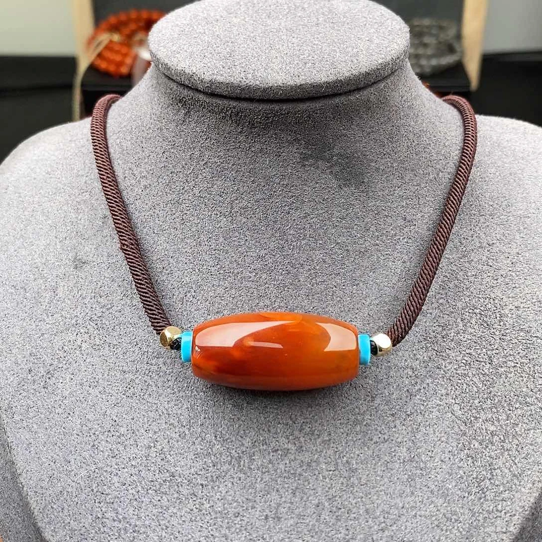 南红玛瑙未镶嵌四川凉山路路通项链