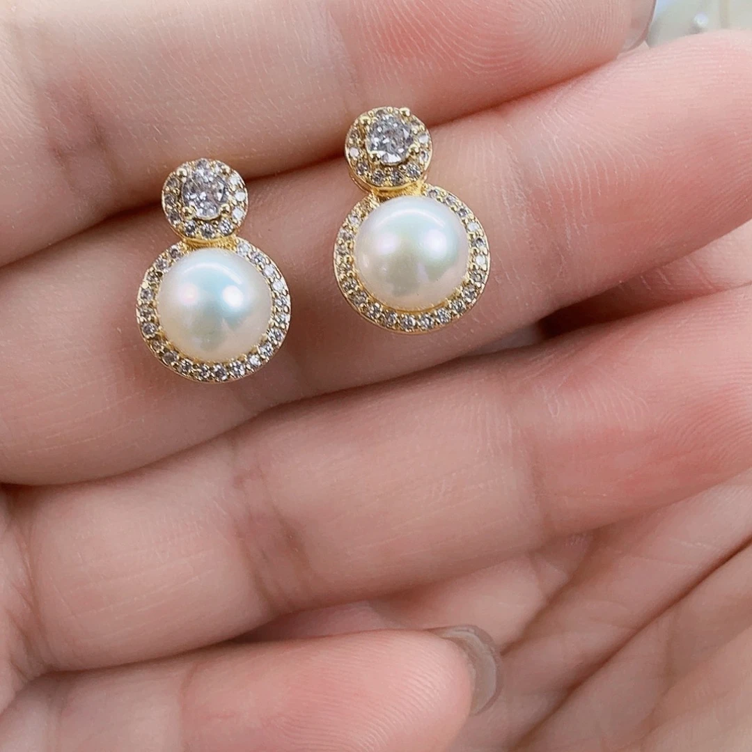 未镶嵌淡水珍珠耳饰