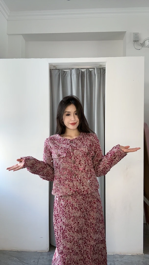 madaniyat 玫瑰粉两件套