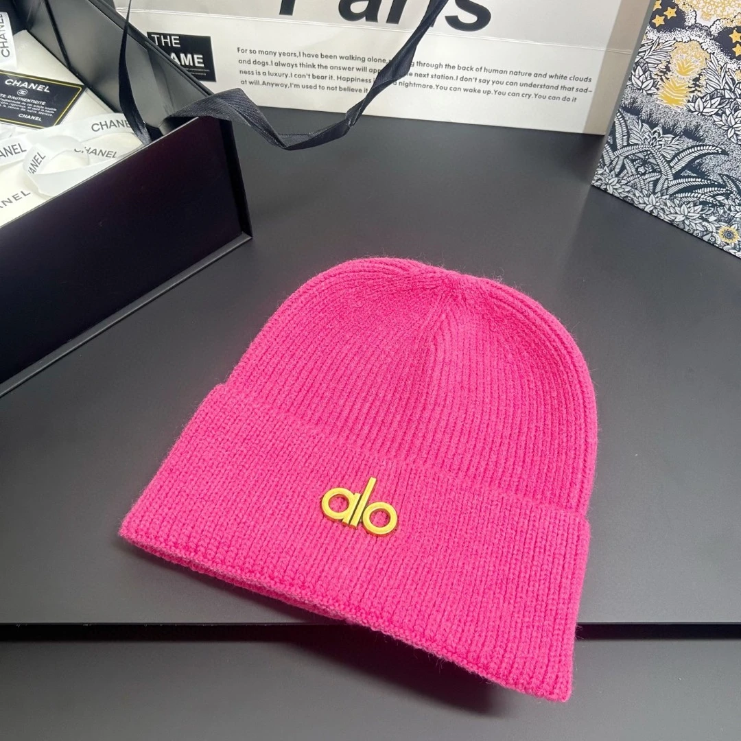 alo新款针织帽潮牌秋冬毛线帽时尚百搭保暖加厚高品质男女同款冷