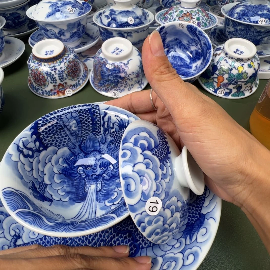 陶瓷景德镇纯手工纯手绘茶具木木19