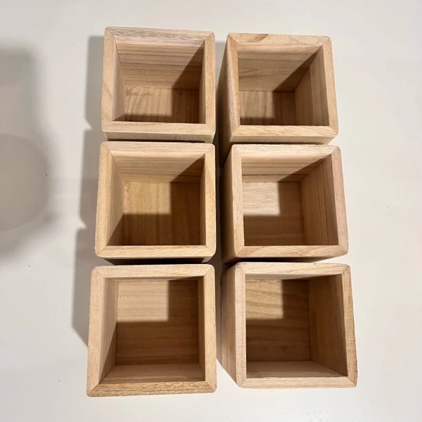 实木梧桐木收纳盒笔筒（拍一发六）