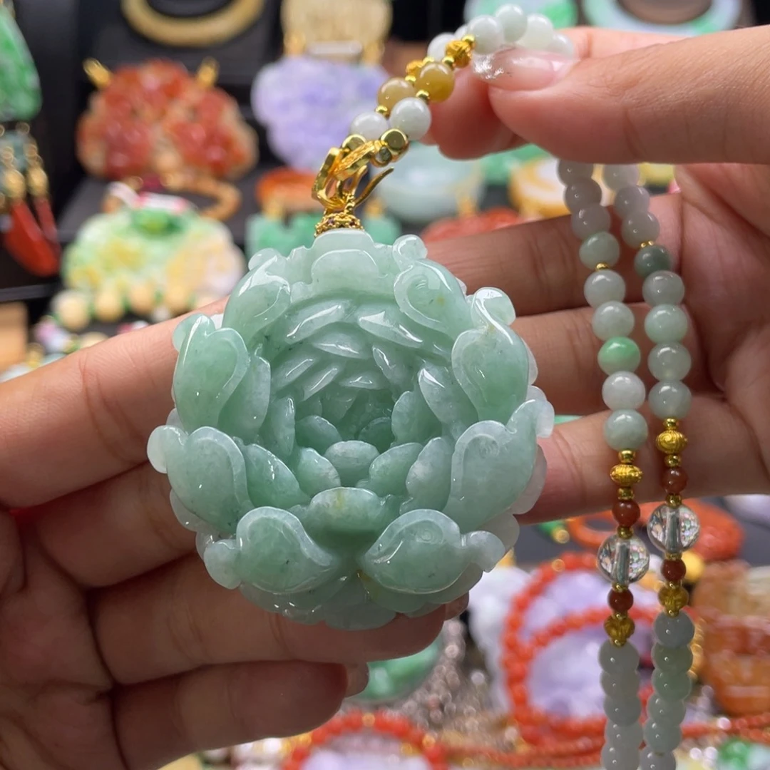 翡翠未镶嵌颈饰代编织