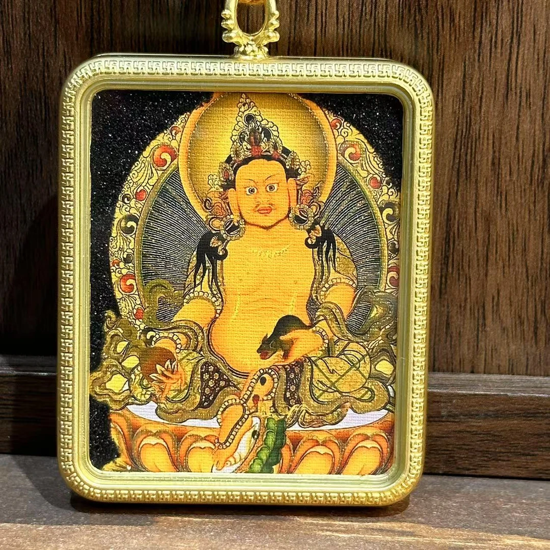 手绘 描金 热贡 唐卡 黄财神
