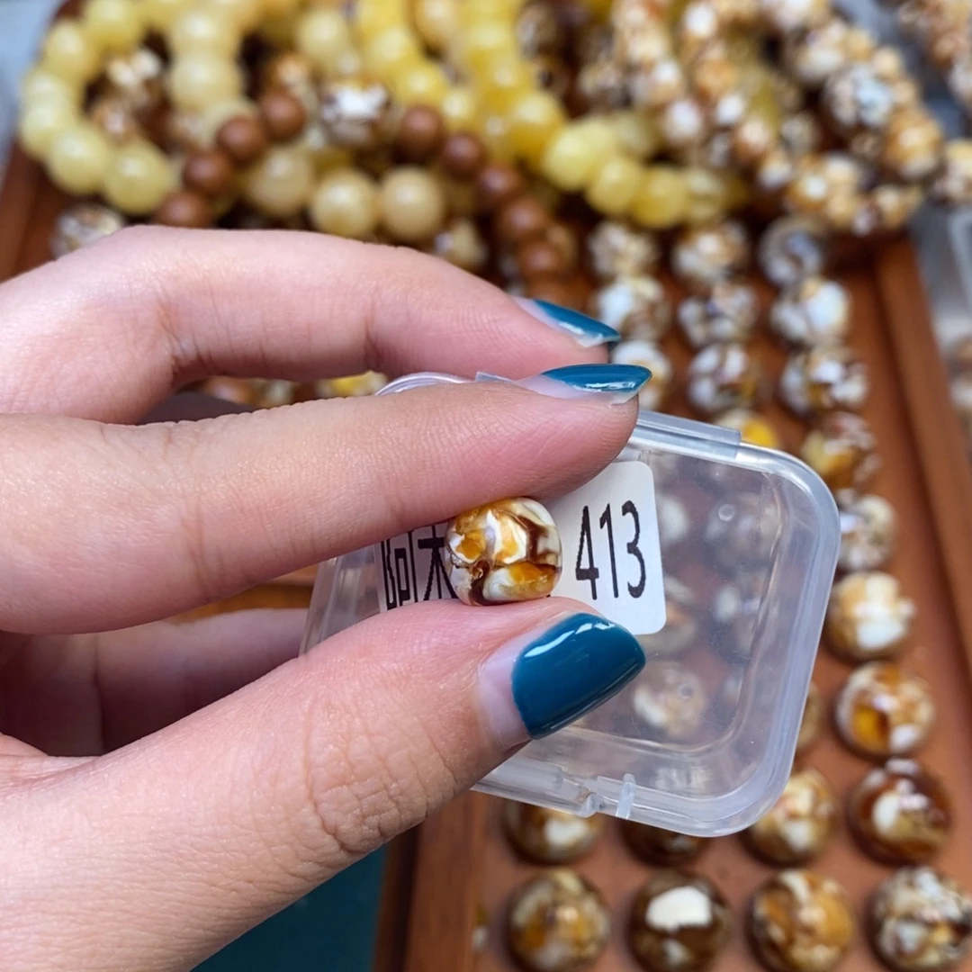 把件猴头核桃沁色圆珠老型413