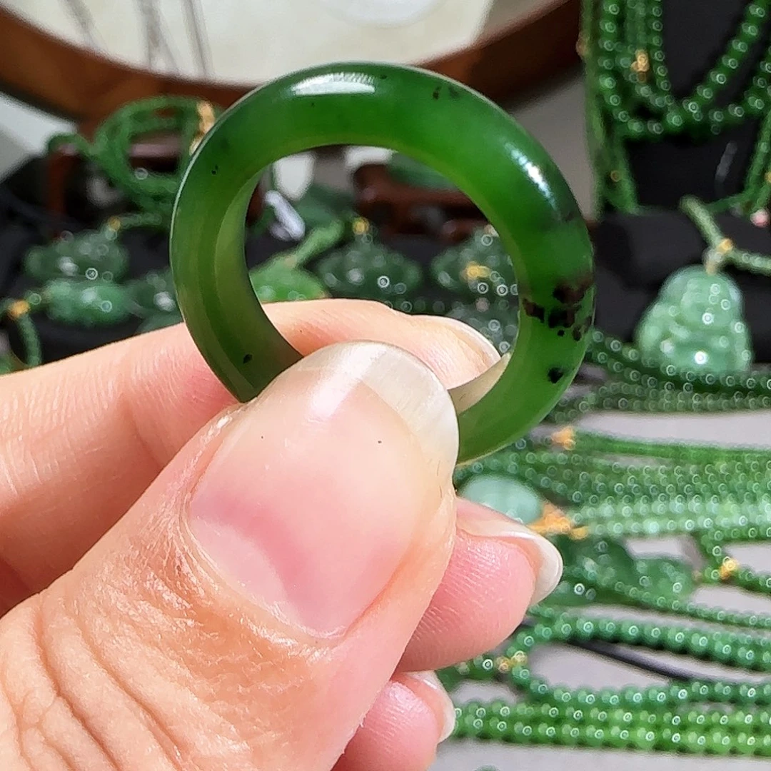 和田玉（碧玉）戒指未镶嵌