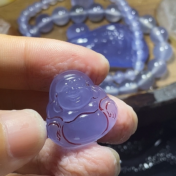 见***野定制玛瑙未镶嵌观音