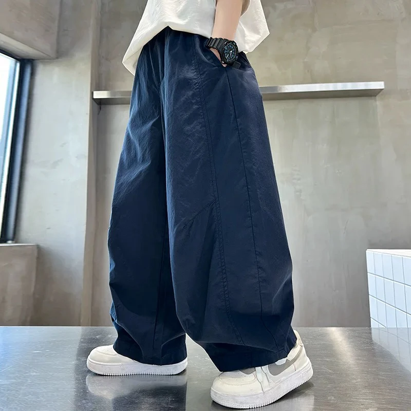 男童纯棉夏季薄款裤子中大童夏装透气吸汗韩版洋气百搭速干裤子潮