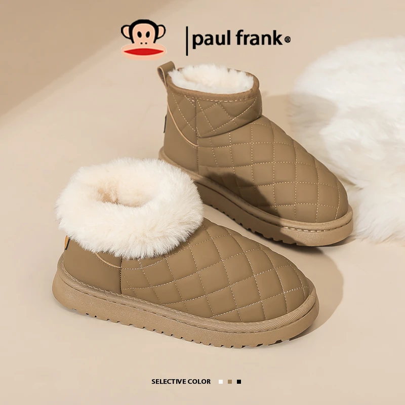 大嘴猴韩版潮流风休闲风秋冬纯色棉鞋