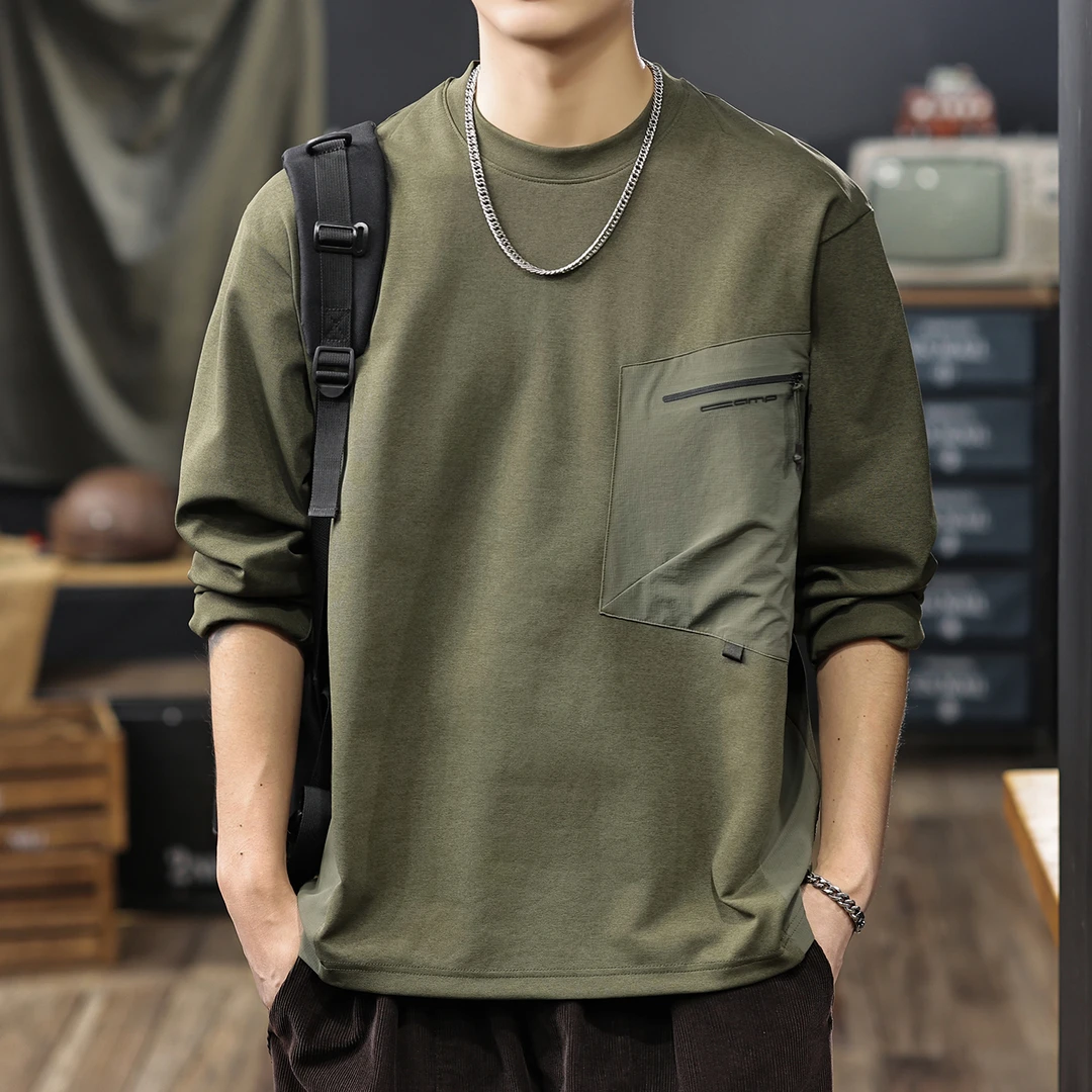 MR.MUDI/穆迪先生凉感科技户外速干长袖T恤男秋季宽松吸湿打底衫t