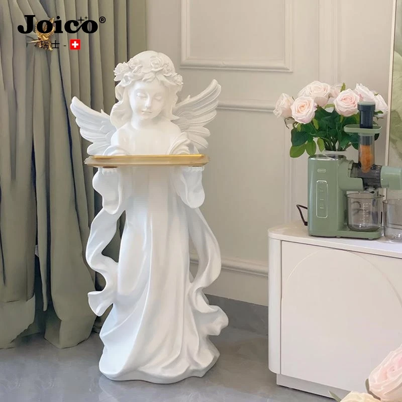 joico瑞士复古小天使新房入户玄关客厅摆件软托盘雕塑装饰品离谱