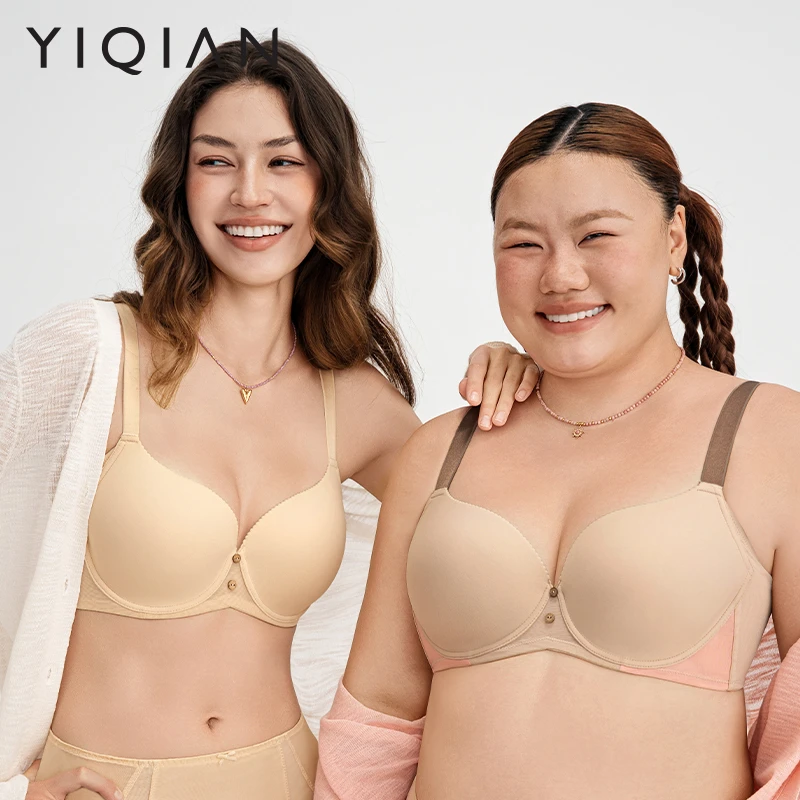 怡倩【蛋壳杯】显圆漫画胸内衣女聚拢舒适上托收副乳显小光面文胸罩商品图